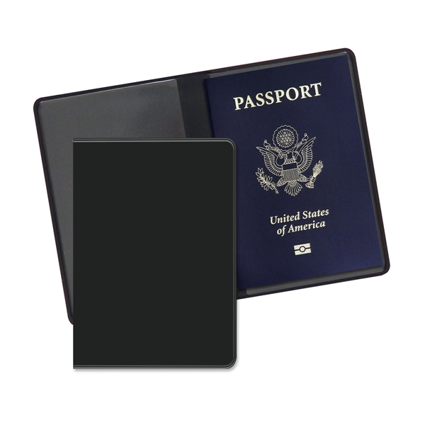 Dual pocket passport holder case made of vinyl, measuring 5.18"H x... from ASI 54040 Fey Promo
