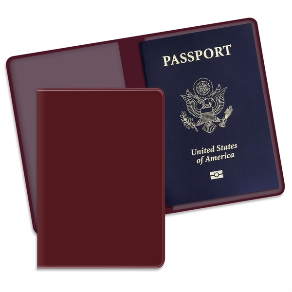 Dual pocket passport holder case made of vinyl, measuring 5.18"H x... from ASI 54040 Fey Promo