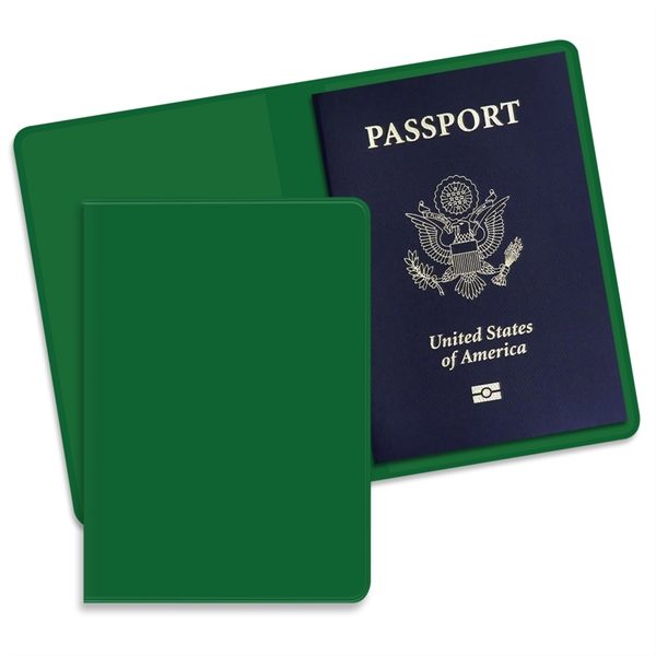 Dual pocket passport holder case made of vinyl, measuring 5.18"H x... from ASI 54040 Fey Promo