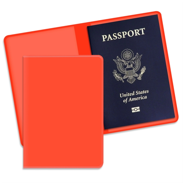 Dual pocket passport holder case made of vinyl, measuring 5.18"H x... from ASI 54040 Fey Promo