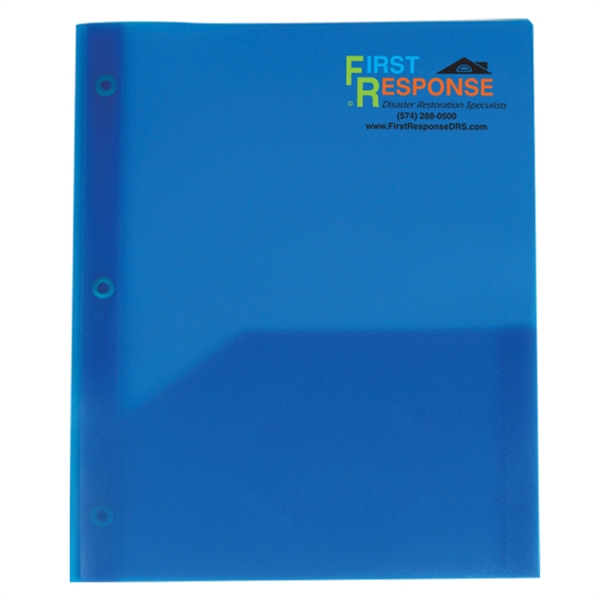 9 3/8" x 11 3/8" satin finish polypropylene folder with three... from ASI 52541 Epoly Corp