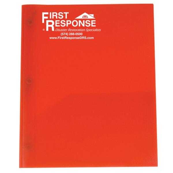 9 3/8" x 11 3/8" satin finish polypropylene folder with three... from ASI 52541 Epoly Corp