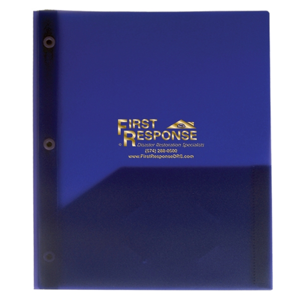 9 3/8" x 11 3/8" satin finish polypropylene folder with three... from ASI 52541 Epoly Corp