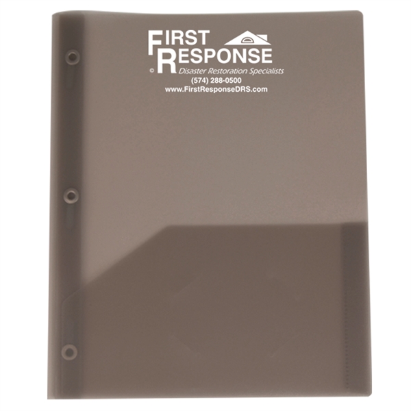 9 3/8" x 11 3/8" satin finish polypropylene folder with three... from ASI 52541 Epoly Corp