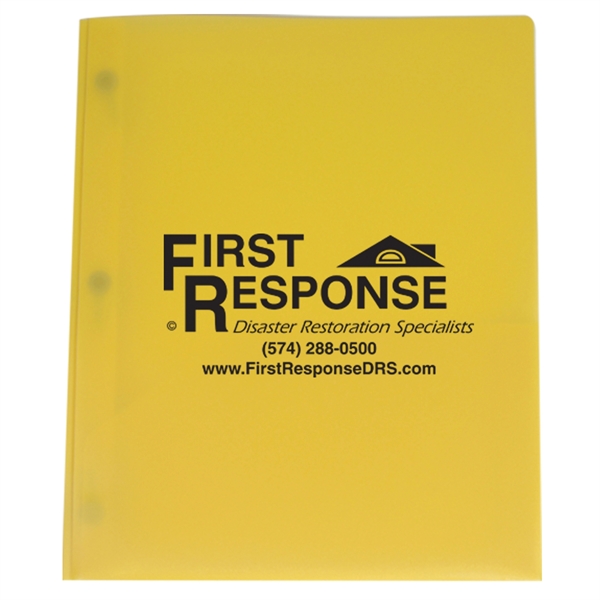 9 3/8" x 11 3/8" satin finish polypropylene folder with three... from ASI 52541 Epoly Corp