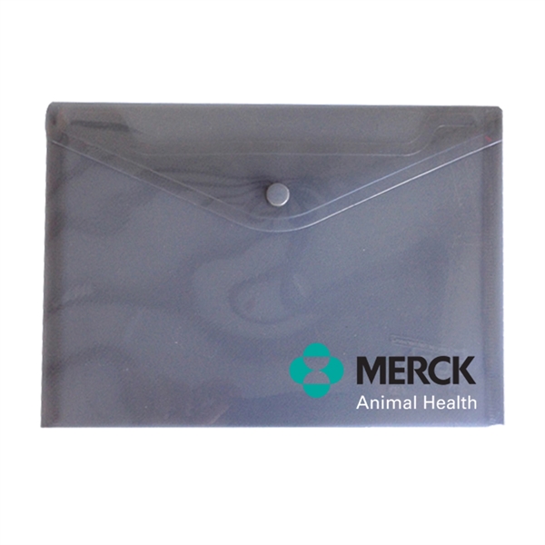 Invitation envelope with soft ribbing, a snap closure, and several translucent... from ASI 52541 Epoly Corp