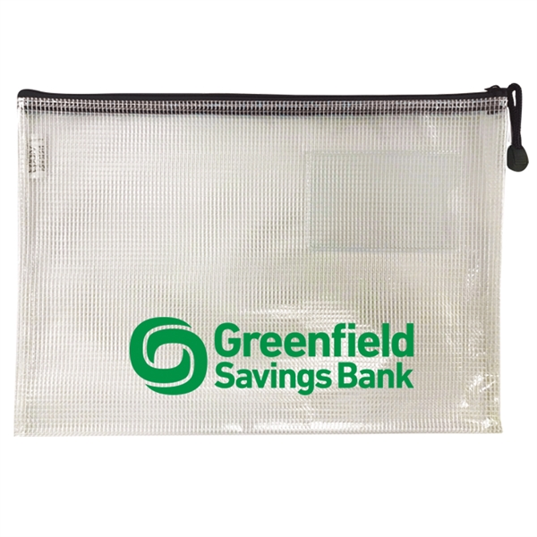 13 1/4" x 9 1/4" Polyweave® zippered document bags with embedded... from ASI 52541 Epoly Corp