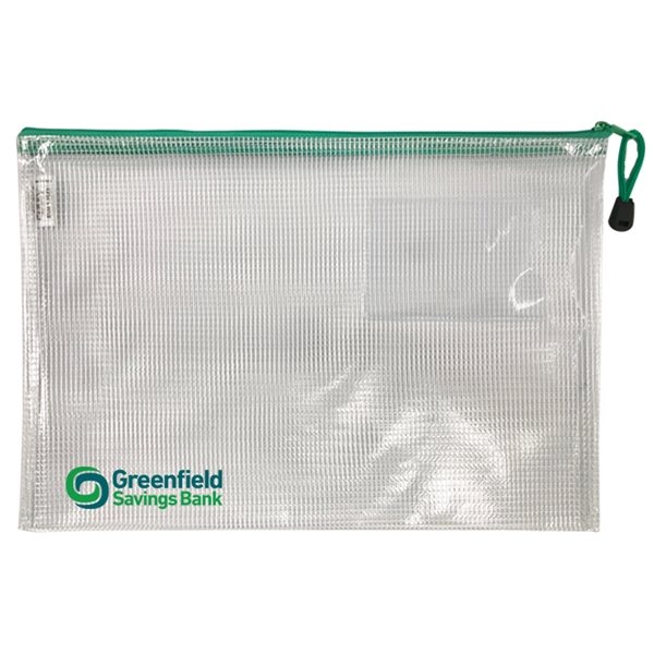 13 1/4" x 9 1/4" Polyweave® zippered document bags with embedded... from ASI 52541 Epoly Corp