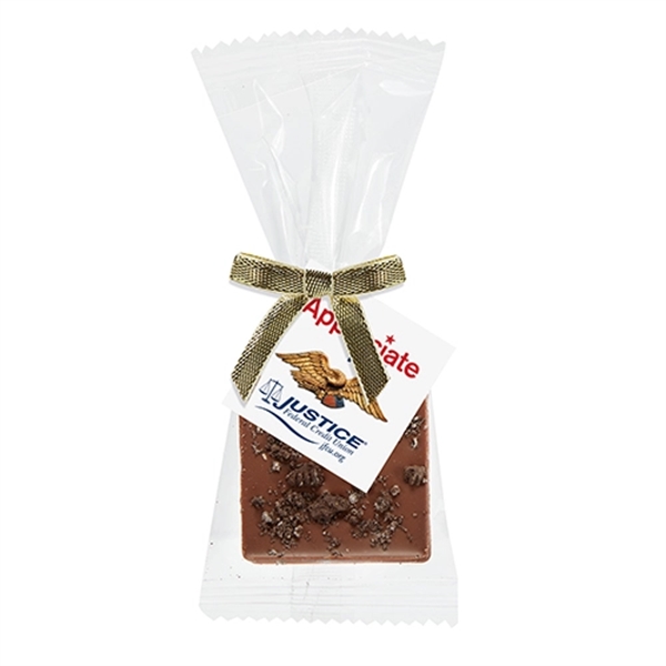 2.25" W x 4" H gift bag with bite size Belgian... from ASI 71685 Midnite Snax®