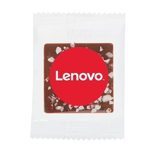 1.625" L x 1.65" W chocolate squares with crushed peppermint and... from ASI 71685 Midnite Snax®
