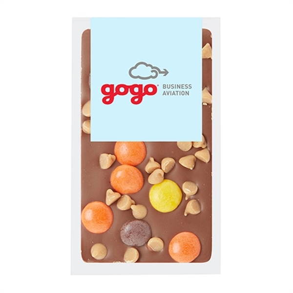 1 oz. Belgian chocolate bar topped Reese's Pieces® and peanut butter... from ASI 71685 Midnite Snax®