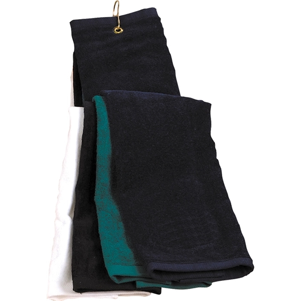 Turkish plush trifold golf towel measuring 16" x 25" and featuring... from ASI 38120 Ball Pro / Diversified Quality Kitchenware