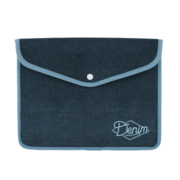 Denim neoprene snapfolio sleeve for tablet with snap closure. Comes in... from ASI 74710 Numo / NUMO