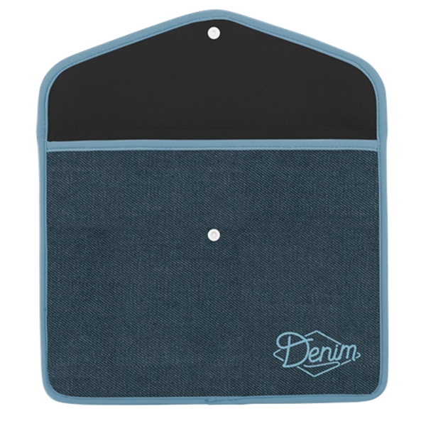 Denim neoprene snapfolio sleeve for tablet with snap closure. Comes in... from ASI 74710 Numo / NUMO