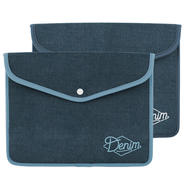 Denim neoprene snapfolio sleeve for tablet with snap closure. Comes in... from ASI 74710 Numo / NUMO