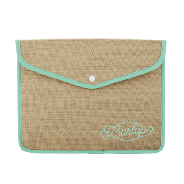 Burlap neoprene snapfolio sleeve for tablet with snap closure. Comes in... from ASI 74710 Numo / NUMO