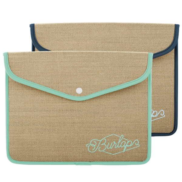Burlap neoprene snapfolio sleeve for tablet with snap closure. Comes in... from ASI 74710 Numo / NUMO