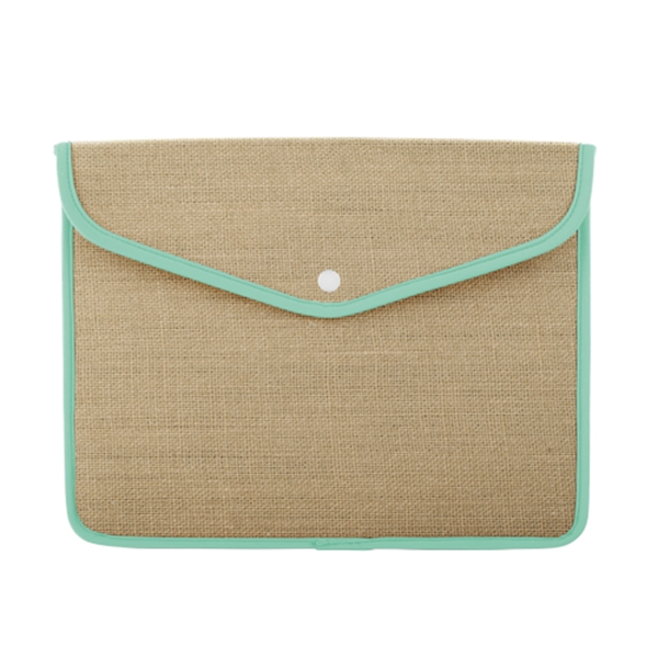 Burlap neoprene snapfolio sleeve for tablet with snap closure. Comes in... from ASI 74710 Numo / NUMO