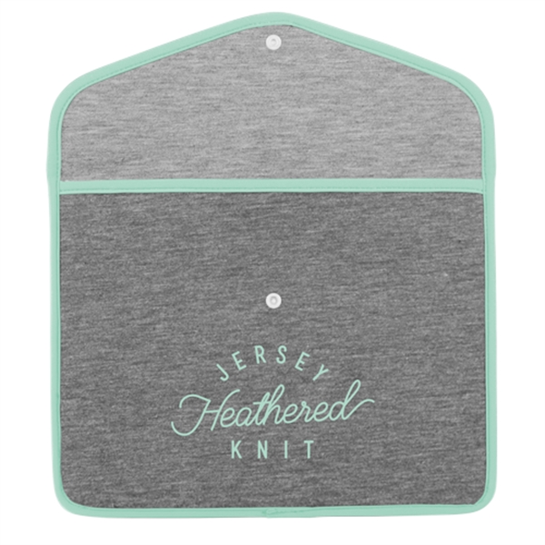 Heathered Jersey Knit neoprene snapfolio sleeve for tablet with snap closure.... from ASI 74710 Numo / NUMO