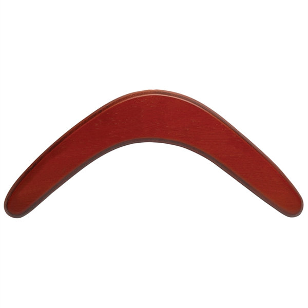 12" brown boomerang that's made of laminated basswood... from ASI 38120 Ball Pro / Diversified Quality Kitchenware / Ball Pro Promotional Group