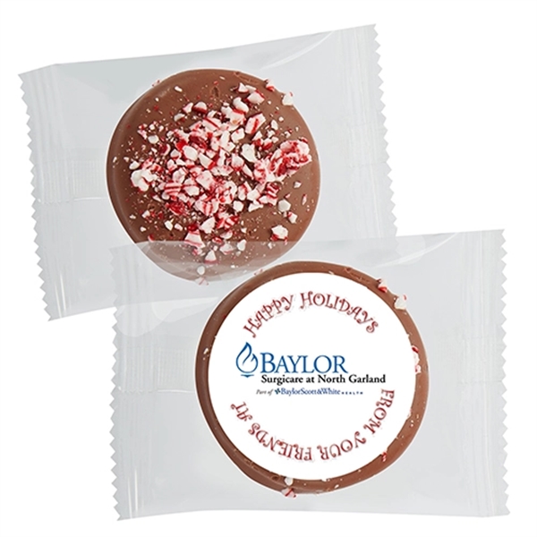 Milk chocolate covered Oreo® with crushed peppermint, wrapped in a clear... from ASI 71685 Midnite Snax®