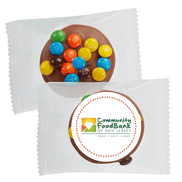 Milk chocolate covered Oreo® cookie with mini M&M's®, wrapped in a... from ASI 71685 Midnite Snax®