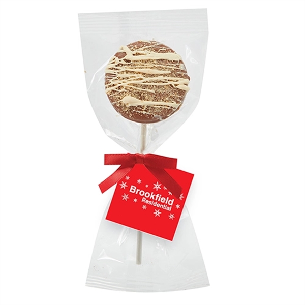 Chocolate covered Oreo® pop measuring 3" x 7.5" with s'mores.... from ASI 71685 Midnite Snax®