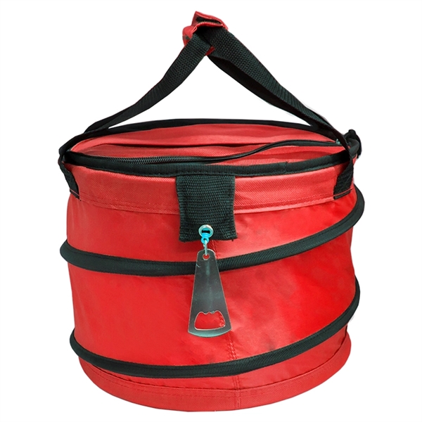 Collapsible Cooler w/Carrying Handles, Metal Bottle Opener on retractable cord... from ASI 30112 ACE Products