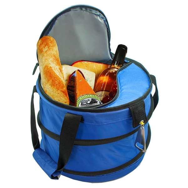 Collapsible Cooler w/Carrying Handles, Metal Bottle Opener on retractable cord... from ASI 30112 ACE Products