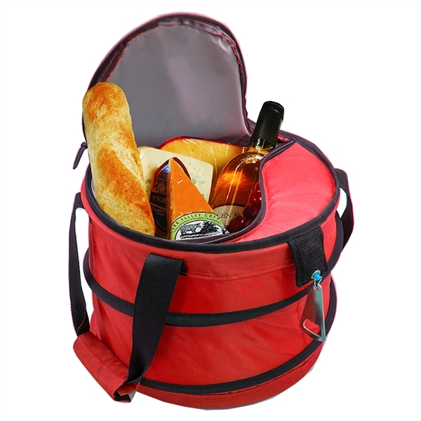 Collapsible Cooler w/Carrying Handles, Metal Bottle Opener on retractable cord... from ASI 30112 ACE Products