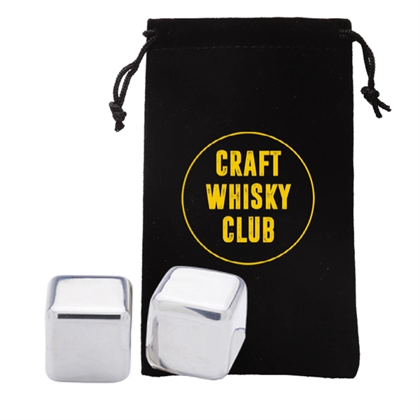 2 Whiskey Cubes + Imprinted Pouch.... from ASI 46755 Cosmo Promos