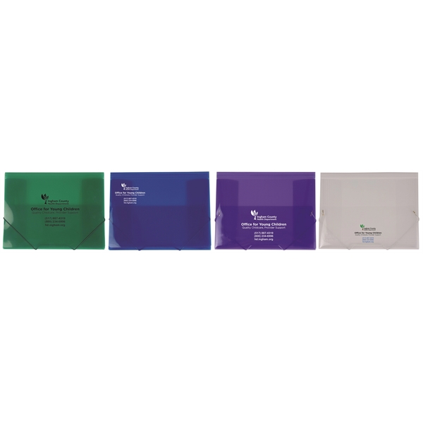 12 3/8" x 9 7/8" x 3/8".expandable translucent case with elastic... from ASI 52541 Epoly Corp