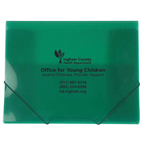 12 3/8" x 9 7/8" x 3/8".expandable translucent case with elastic... from ASI 52541 Epoly Corp