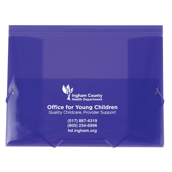 12 3/8" x 9 7/8" x 3/8".expandable translucent case with elastic... from ASI 52541 Epoly Corp