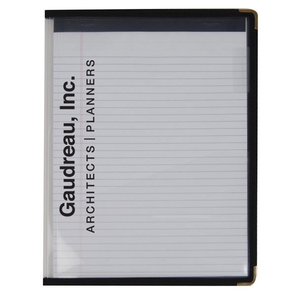 9 3/8" x 12 1/8" x 1/4"refillable pad folio with a... from ASI 52541 Epoly Corp