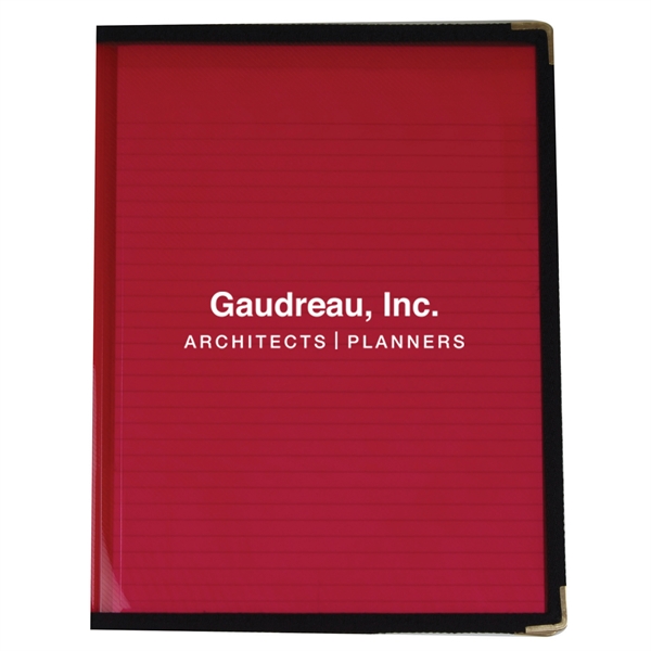 9 3/8" x 12 1/8" x 1/4"refillable pad folio with a... from ASI 52541 Epoly Corp
