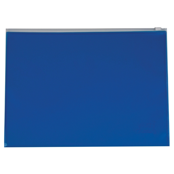 12 3/4" x 9 1/2" ribbed translucent polypropylene zip envelope with... from ASI 52541 Epoly Corp