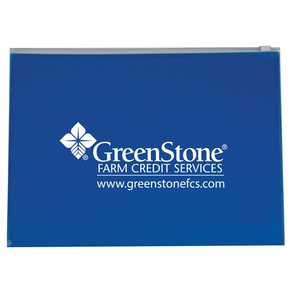 12 3/4" x 9 1/2" ribbed translucent polypropylene zip envelope with... from ASI 52541 Epoly Corp