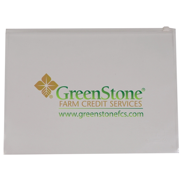 12 3/4" x 9 1/2" ribbed translucent polypropylene zip envelope with... from ASI 52541 Epoly Corp