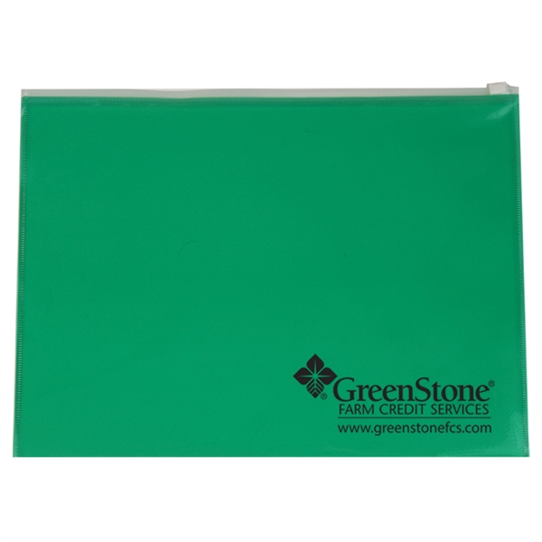 12 3/4" x 9 1/2" ribbed translucent polypropylene zip envelope with... from ASI 52541 Epoly Corp