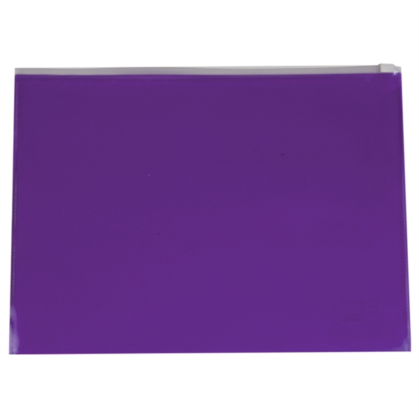 12 3/4" x 9 1/2" ribbed translucent polypropylene zip envelope with... from ASI 52541 Epoly Corp
