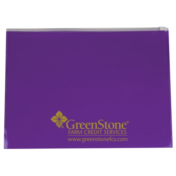 12 3/4" x 9 1/2" ribbed translucent polypropylene zip envelope with... from ASI 52541 Epoly Corp