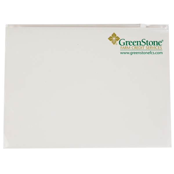 12 3/4" x 9 1/2" ribbed translucent polypropylene zip envelope with... from ASI 52541 Epoly Corp