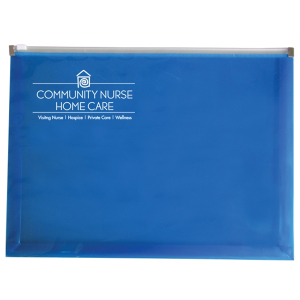 12 3/4" x 9 1/2" smooth translucent polypropylene zip envelope with... from ASI 52541 Epoly Corp