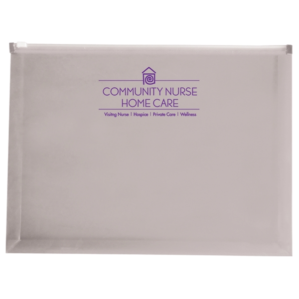 12 3/4" x 9 1/2" smooth translucent polypropylene zip envelope with... from ASI 52541 Epoly Corp