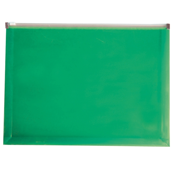 12 3/4" x 9 1/2" smooth translucent polypropylene zip envelope with... from ASI 52541 Epoly Corp