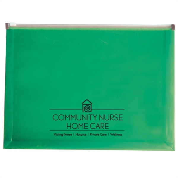 12 3/4" x 9 1/2" smooth translucent polypropylene zip envelope with... from ASI 52541 Epoly Corp