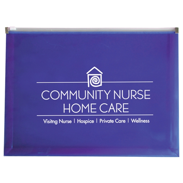 12 3/4" x 9 1/2" smooth translucent polypropylene zip envelope with... from ASI 52541 Epoly Corp