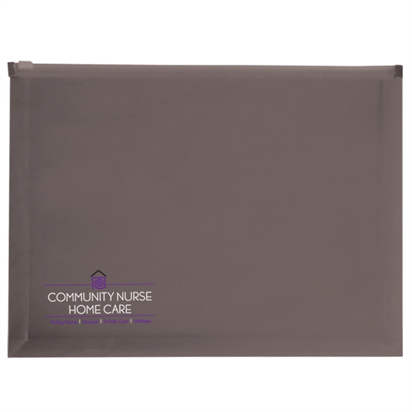 12 3/4" x 9 1/2" smooth translucent polypropylene zip envelope with... from ASI 52541 Epoly Corp