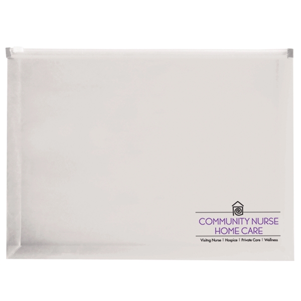12 3/4" x 9 1/2" smooth translucent polypropylene zip envelope with... from ASI 52541 Epoly Corp